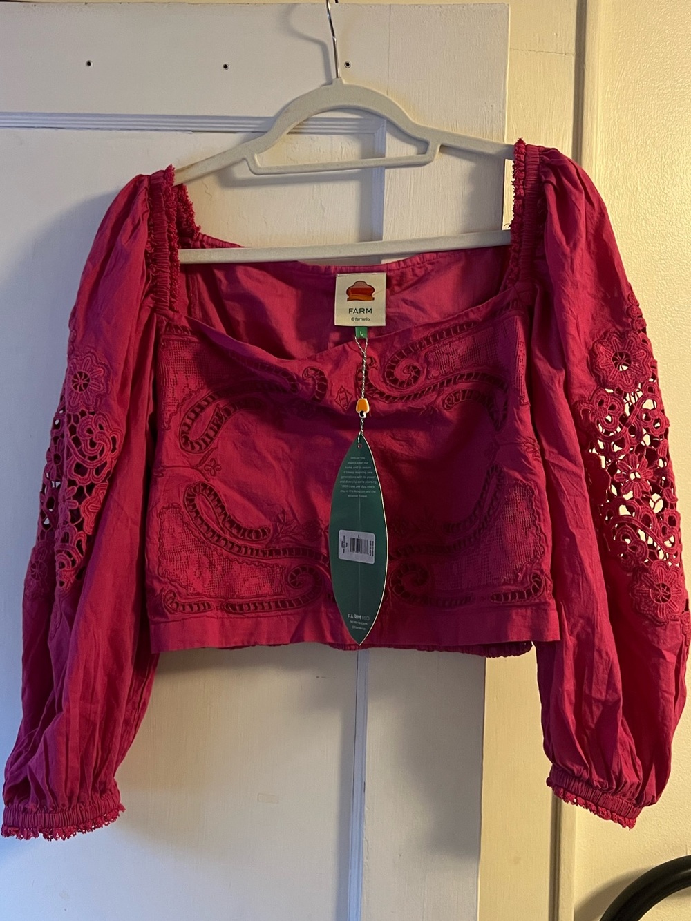 Farm Rio Pink Lace Top NWT - Picture 4 of 11
